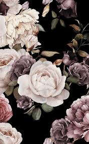 Believe it or not, purple is one of the most popular flower colors. Purple Pink Dark Floral Wallpaper Mural Hovia Uk Floral Wallpaper Flower Wallpaper Dark Flowers