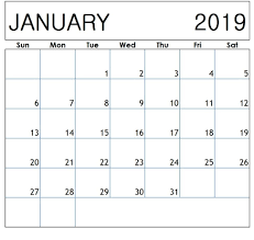 January 2019 Calendar Printable Excel Sheet Calendar Printables Calendar Template Excel Calendar Template