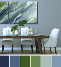I set the table with a blue runner and round woven placemats. Navy Olive Abstract Wall Art Large 3 Piece Canvas Print Set Etsy Green Living Room Decor Green Living Room Color Scheme Living Room Green