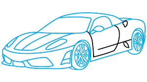 How To Draw Ferrari 360 Step By Step Drawing Tutorial Step 6 Car Drawing Easy Car Drawings Race Car Coloring Pages