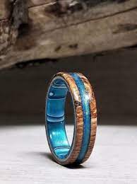 Men S Ring Wood Stone Wood Wedding Ring Mens Wood Wedding Ring Women Wood Wedding Ring