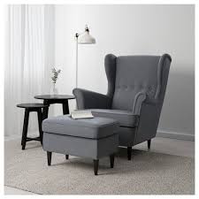 Strandmon Ottoman Nordvalla Dark Gray Ikea Ikea Strandmon House Interior Comfy Chairs