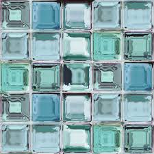 Contour Blue Glass Brick Kitchen Bathroom Wallpaper Departments Diy At B Q Glass Brick Bathroom Wallpaper Diy Bathroom Wallpaper