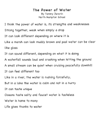 According to the poet, this life is precious. Water Poetry Contest Winners New Hampshire Water Works Association