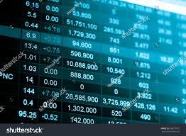 Digital Number Chart Stock Market Investment Stock Photo