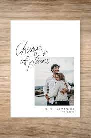 Change The Date Wedding Template Photo Card Digital Download Etsy In 2020 Wedding Announcements Photos Modern Wedding Announcements Printable Wedding Invitations Vintage