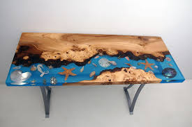In this video i made a ocean tide pool end table using stone coat countertops epoxy resin. Epoxy Resin Wood Art Decor Furniture Tables For Sale