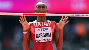 Derek drouin (2,38 m) mutaz essa barshim: Mutaz Essa Barshim Hurdles The High Jump Wins World Title Video Olympictalk Nbc Sports