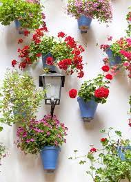 How To Use Pots To Cover Walls With Flowers Take Inspiration From Spanish Courtyard Gardens Spanish Courtyard Courtyard Garden Spanish Garden