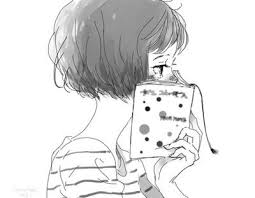 Beautiful Black And White Anime Drawings Women Reading Anime Read Anime Black And White Cartoon