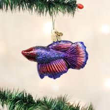 Betta Fish Fish Ornaments Fishing Christmas Tree Christmas Ornaments