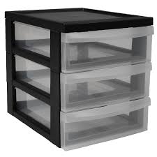 Tour De Rangement A5 Noire 3 Tiroirs Transparent 6 L Boite De Rangement Rangement Rangement Et Entretien Gifi