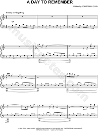 Maybe you would like to learn more about one of these? Jonathan Cain A Day To Remember Sheet Music Piano Solo In C Major Download Print Sku Mn0066566