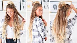 Inspirierende Leichte Unordentliche Frisuren Frisur Half Bun Hairstyles Long Hair Styles Luxy Hair