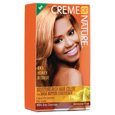 Loosen and unravel coils to create volume, if desired. Creme Of Nature Liquid Hair Color C41 Honey Blonde Sherrys
