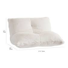 Polar Bear Faux Fur Flip Floor Cozy Lounger In 2020 With Images Dorm Pillows Lounger Floor Pillows