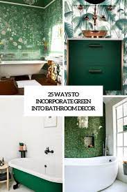 Master bathroom ideas using the color green and incorporating white elements to achieve an overall spa like bathroom feel. 25 Ways To Incorporate Green Into Bathroom Decor Digsdigs