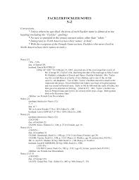 FACKLER/FOCKLER NOTES