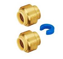 SUNGATOR End Cap, 1/2-Inch Push Fit PEX Cap Fittings, Push-to-Connect, No Lead Brass Plumbing Fittings with Disconnect Clip for Copper, CPVC (2-Pack)