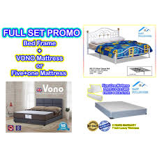 Buy vono mattresses to get relief from spinal cord discomfort. Full Set Promo Bed Frame Queen Size Premium Mattress Free 2 Pillow Free 1 Bolster Beli Katil Tilam Free Bantal Shopee Malaysia