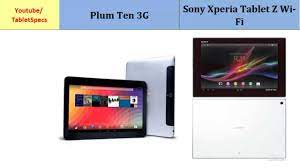 Plum Ten 3G VS Sony Xperia Tablet Z Wi ...