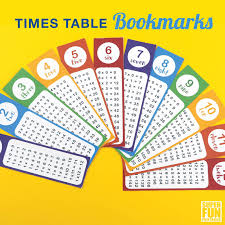 times table bookmarks the craft train