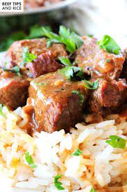 Beef Tips And Rice Recipe Beef Tips Beef Tips And Gravy Beef Recipes