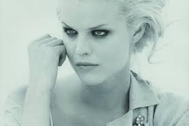 The former wonderbra model who has her short blonde hair curled in waves, sheds a sheer pink gown in the fashion ad, leaving very little to the imagination. Eva And Milla Through The Eyes Of Peter Lindbergh