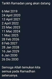 Sukacita dimaklumkan tarikh pembayaran br1m 2019 untuk fasa1, fasa2 dan fasa3 akan dikreditkan mengikut tarikh yang telah diumumkan oleh kementerian. Tarikh Ramadhan 2019 2030 Mjestic Kuala Lumpur Facebook