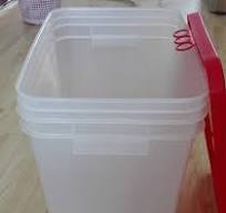 China 25L Capacity Sticker Clear Rectangular Plastic Washing ...