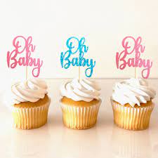 Oh Baby Cupcake Topper Set Baby Shower Cake Topper Baby Etsy Baby Cupcake Toppers Baby Cupcake Baby Shower Cake Topper