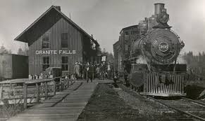 Photograph From Ca 1910 Of The Northern Pacific 366 At The Granite Falls Depot Wa Granite Falls Historical Museu Train Museum Old Train Station Old Train