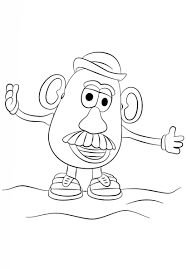 Potato head coloring pages picture of mrs potato use cosmetics. Mr Potato Head Spreads His Arms Coloring Pages Cartoons Coloring Pages Coloring Pages For Kids And Adults