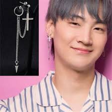 Kpop Dna V Bangtan Boys Taehyung Inspired Stud Earrings Prismatic Tassel Earrings Men Women Unisex Kpop Idol Jewelry Stud Earrings Women Bangtan Boys