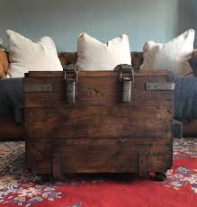 Vintage trunk coffee table living room stunning karson upcycled decor azspring. Upcycled Vintage Trunk Coffee Table On Wheels By Rw Norfolk Notonthehighstreet Com