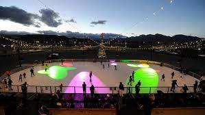 Rock rink at downtown summerlin. Downtown Summerlin S Cool Spot Rock Rink Las Vegas Review Journal