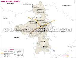 Warangal Urban District Map Warangal Urban District Map, Telangana