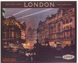 1920 s LNER London Piccadilly Circus Railway Poster A3 Reprint