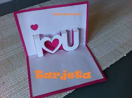 I love pop up cards but i don't love trying to figure out how to assemble them. Pop Up Tarjeta I Love You Perfecto Para Regalar Diy Anniversary Cards Diy Anniversary Anniversary Cards