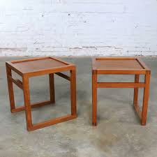 The function takes a single. Vintage Scandinavian Modern Pair Of Square Open Cube Side Tables In Teak Warehouse 414