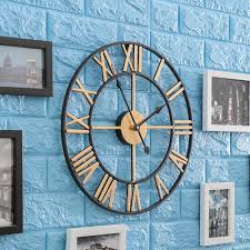 Shop for roman numeral wall clock at bed bath & beyond. 40 50cm Nordic Retro Roman Numeral Wall Clocks Large Metal Round Mute Wall Clock Hollow Quartz Watch Outdoor Home Garden Decor From Erikaning 28 75 Dhgate Com