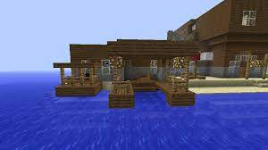 Boat boarding steps with three steps are good for boarding a boat. Mincecraft Manor Docks By Tae Rai On Deviantart Minecraft Cottage Minecraft Survival Boat Dock