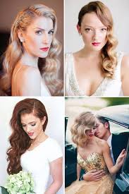 A stunning low wedding updo on long hair with. Retro Chic 28 Vintage Wedding Hair Ideas Onefabday Com