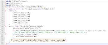 How To Reduce The Size Of The Stream With The Limit Method In Java 8 Webucator