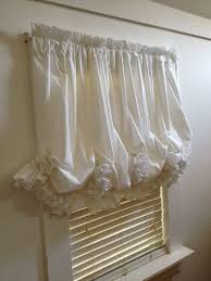 Balloon valance with an inverted pleat heading. Double Ruffle Balloon Curtain With Color Choices Etsy Balloon Curtains Diy Eyelet Curtains Curtains
