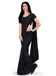This particular designer blouse sports an awesome design with the saree. Plain Black Solid Net Saree For Women 5 5 M Separate Blouse Piece Id 21926492688