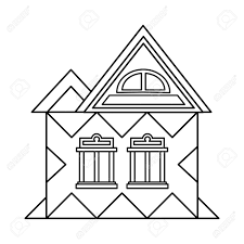 Geous one level house plan with attic pinoy designs. House With Attic Icon In Outline Style Isolated On White Background Royalty Free Cliparts Vectors And Stock Illustration Image 64309727
