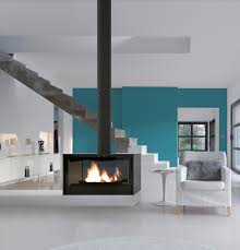 The shaker stove is a modern take on the classic wood burning stove look. Double Sided Fireplaces Designer French Suspended Wood Heaters