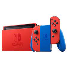 Beboncool switch carrying case portable travel carry case compatible with nintendo switch console & accessories, protective shell switch storage bag with game storage 4.8 out of 5 stars 1,873. Nintendo Switch Mario Red Blue Edition Console Nintendo Switch Eb Games Australia