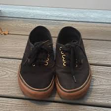 Find sparkle shoes at vans. Vans Shoes Black Gumsole Vans W Gold Eyelets Poshmark